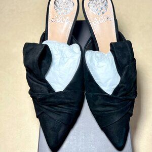 Vince Camuto Amillada Suede Slip On Pointed Toe Heels Mules